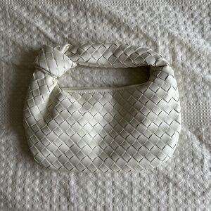 Woven Faux Leather Handbag
